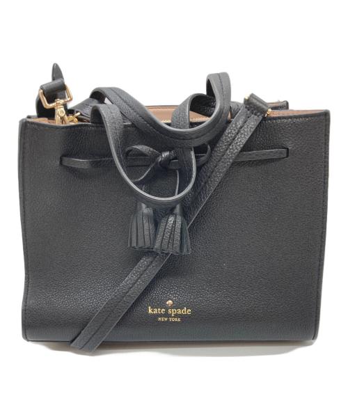 Kate Spade（ケイトスペード）Kate Spade (ケイトスペード) レザーショルダーバッグ ブラックの古着・服飾アイテム