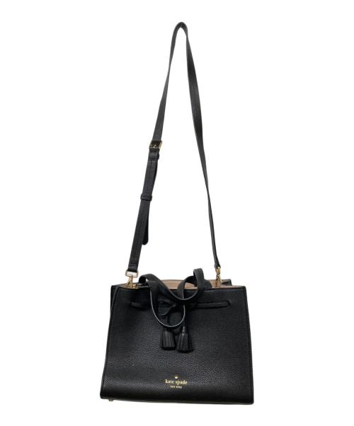 Kate Spade（ケイトスペード）Kate Spade (ケイトスペード) レザーショルダーバッグ ブラックの古着・服飾アイテム