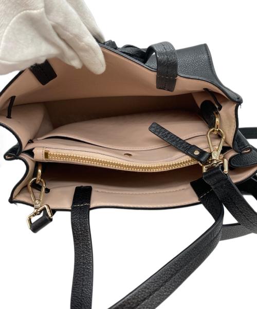 Kate Spade（ケイトスペード）Kate Spade (ケイトスペード) レザーショルダーバッグ ブラックの古着・服飾アイテム