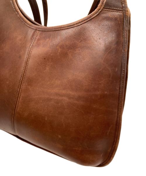 COACH（コーチ）COACH (コーチ) ヴィンテージERGO SHOPPER レザーショルダーバッグ ブラウンの古着・服飾アイテム