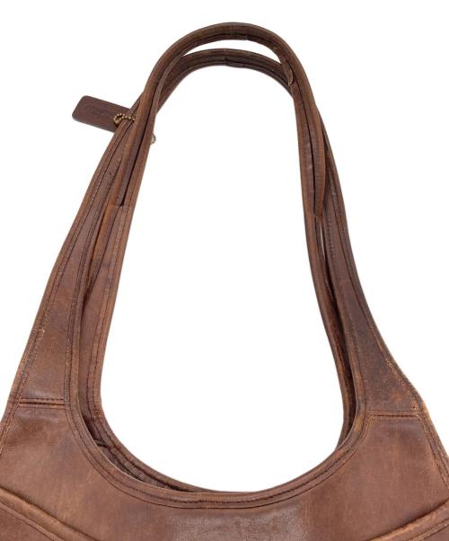COACH（コーチ）COACH (コーチ) ヴィンテージERGO SHOPPER レザーショルダーバッグ ブラウンの古着・服飾アイテム