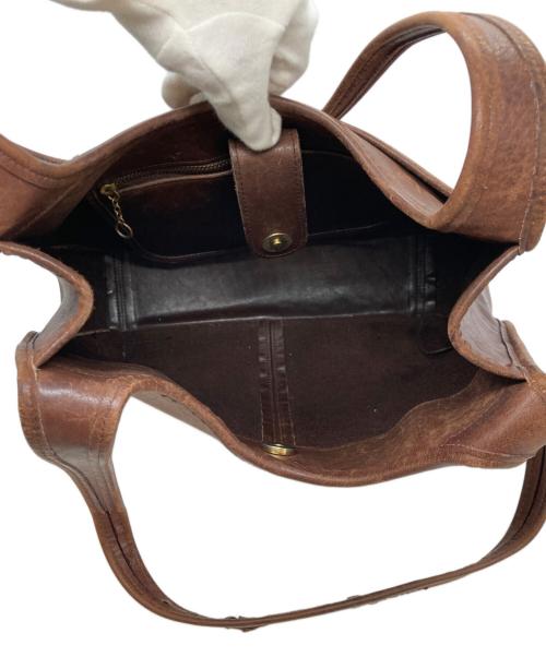 COACH（コーチ）COACH (コーチ) ヴィンテージERGO SHOPPER レザーショルダーバッグ ブラウンの古着・服飾アイテム