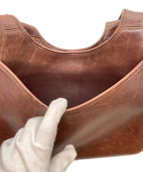 COACH（コーチ）COACH (コーチ) ヴィンテージERGO SHOPPER レザーショルダーバッグ ブラウンの古着・服飾アイテム