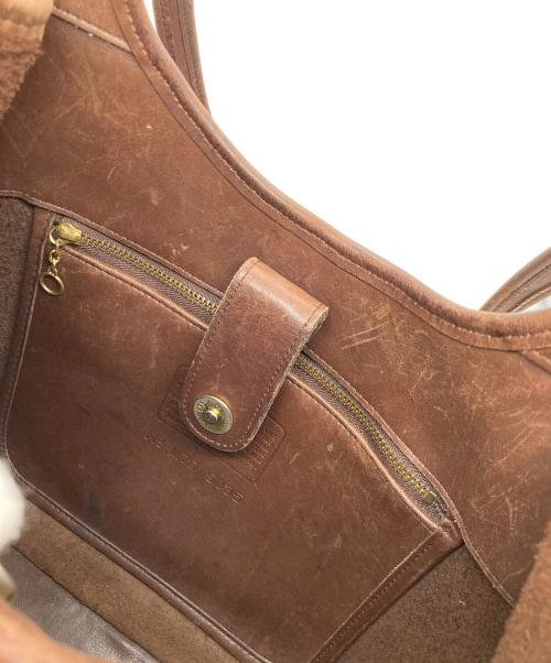 COACH（コーチ）COACH (コーチ) ヴィンテージERGO SHOPPER レザーショルダーバッグ ブラウンの古着・服飾アイテム