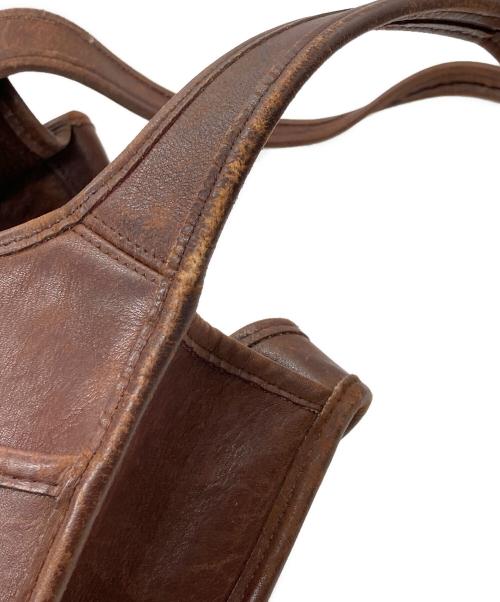 COACH（コーチ）COACH (コーチ) ヴィンテージERGO SHOPPER レザーショルダーバッグ ブラウンの古着・服飾アイテム