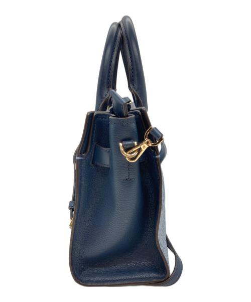 MICHAEL KORS（マイケル・コース）MICHAEL KORS (マイケル・コース) HAMILTON サッチェルスモール(ハミルトン・サッチェル・スモール) スカイブルー×ネイビーの古着・服飾アイテム