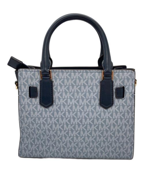 MICHAEL KORS（マイケル・コース）MICHAEL KORS (マイケル・コース) HAMILTON サッチェルスモール(ハミルトン・サッチェル・スモール) スカイブルー×ネイビーの古着・服飾アイテム