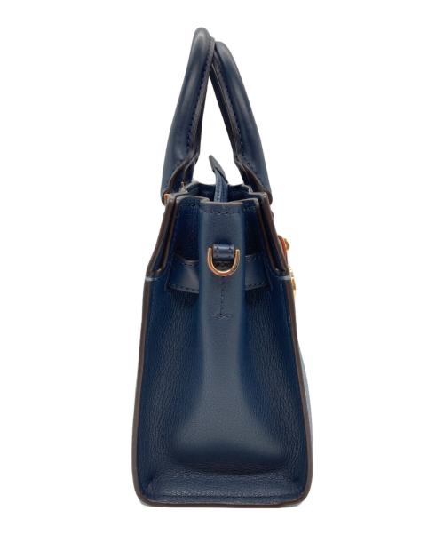 MICHAEL KORS（マイケル・コース）MICHAEL KORS (マイケル・コース) HAMILTON サッチェルスモール(ハミルトン・サッチェル・スモール) スカイブルー×ネイビーの古着・服飾アイテム