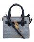 MICHAEL KORS（マイケル・コース）の古着「HAMILTON サッチェルスモール(ハミルトン・サッチェル・スモール)」｜スカイブルー×ネイビー