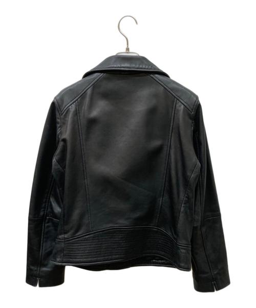 MANGO（マンゴ）MANGO (マンゴ) ラムレザーダブルライダースジャケット ブラック サイズ:Mの古着・服飾アイテム