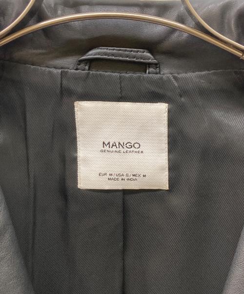 MANGO（マンゴ）MANGO (マンゴ) ラムレザーダブルライダースジャケット ブラック サイズ:Mの古着・服飾アイテム
