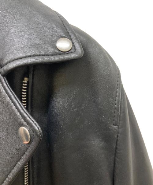 MANGO（マンゴ）MANGO (マンゴ) ラムレザーダブルライダースジャケット ブラック サイズ:Mの古着・服飾アイテム