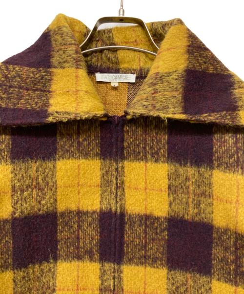 NARA CAMICIE（ナラカミーチェ）NARA CAMICIE (ナラカミーチェ) セーラーカラージップチェックジャケット イエロー サイズ:SIZE 1の古着・服飾アイテム