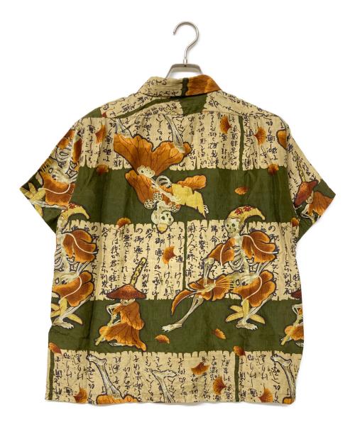 Dry Bones（ドライボーンズ）Dry bones (ドライボーンズ) シルクシャツ オリーブ サイズ:SIZE Mの古着・服飾アイテム