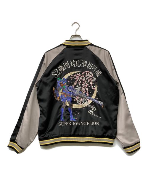 錦（ニシキ）錦 (ニシキ) スーパーエヴァンゲリオン総刺繍スカジャン ブラック サイズ:XLの古着・服飾アイテム