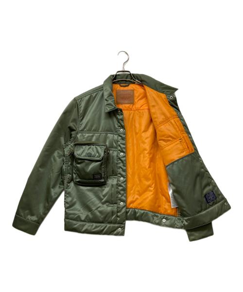 PORTER（ポーター）PORTER (ポーター) LEVI'S (リーバイス) タイプⅡトラッカージャケット グリーン サイズ:SIZE Sの古着・服飾アイテム