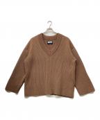MAISON SPECIALメゾンスペシャル）の古着「Vネックニット」｜ブラウン