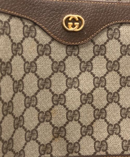 GUCCI（グッチ）GUCCI (グッチ) GG インターロッキング シェリーライン トートバッグ ブラウンの古着・服飾アイテム