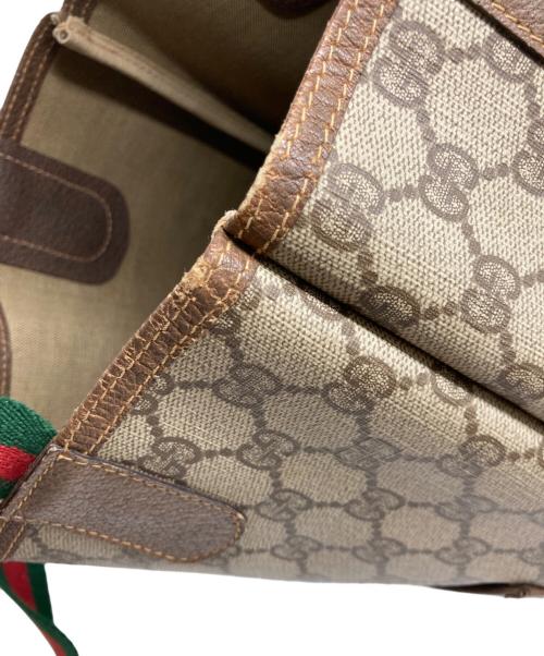 GUCCI（グッチ）GUCCI (グッチ) GG インターロッキング シェリーライン トートバッグ ブラウンの古着・服飾アイテム