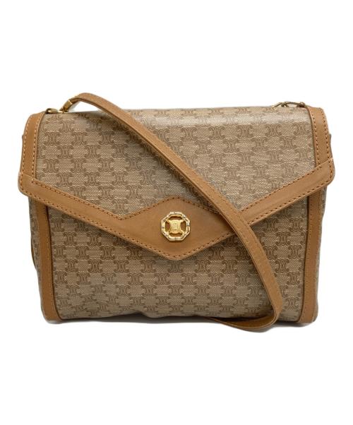 CELINE（セリーヌ）CELINE (セリーヌ) ヴィンテージマカダム柄ショルダーバッグ ブラウンの古着・服飾アイテム