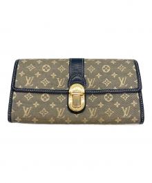 LOUIS VUITTON（ルイ ヴィトン）の古着「イディール ポルトフォイユ・サラ」｜ベージュ×ブラック