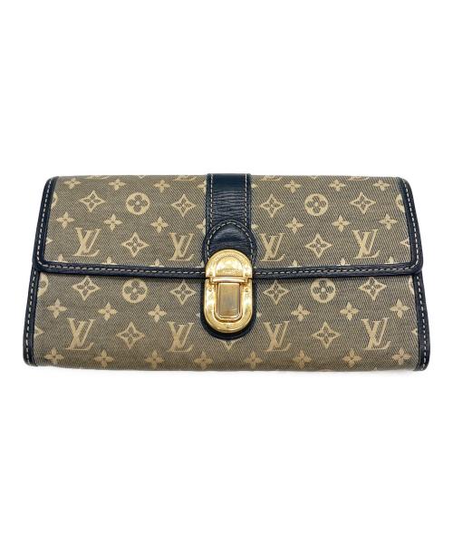 LOUIS VUITTON（ルイ ヴィトン）LOUIS VUITTON (ルイ ヴィトン) イディール ポルトフォイユ・サラ ベージュ×ブラックの古着・服飾アイテム
