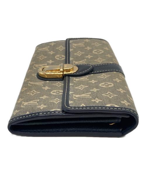 LOUIS VUITTON（ルイ ヴィトン）LOUIS VUITTON (ルイ ヴィトン) イディール ポルトフォイユ・サラ ベージュ×ブラックの古着・服飾アイテム