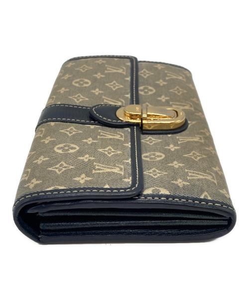 LOUIS VUITTON（ルイ ヴィトン）LOUIS VUITTON (ルイ ヴィトン) イディール ポルトフォイユ・サラ ベージュ×ブラックの古着・服飾アイテム
