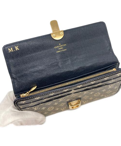 LOUIS VUITTON（ルイ ヴィトン）LOUIS VUITTON (ルイ ヴィトン) イディール ポルトフォイユ・サラ ベージュ×ブラックの古着・服飾アイテム