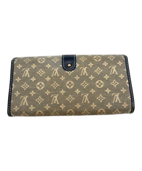 LOUIS VUITTON（ルイ ヴィトン）LOUIS VUITTON (ルイ ヴィトン) イディール ポルトフォイユ・サラ ベージュ×ブラックの古着・服飾アイテム