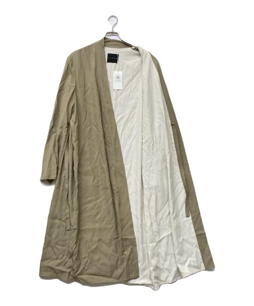 CINOH（チノ）CINOH (チノ) 22AW カシュクールガウンコート ベージュ サイズ:46の古着・服飾アイテム