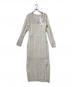 HER LIP TOハーリップトゥ）の古着「Cecily Cable Knit Dress/「セシリー・ケーブル・ニット・ドレス」｜ホワイト