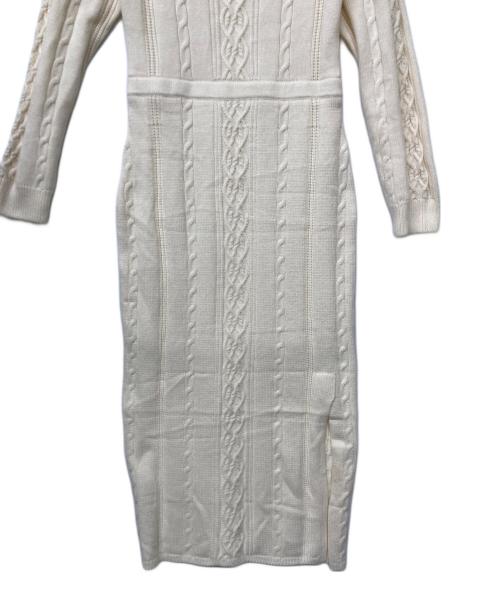 HER LIP TO（ハーリップトゥ）HER LIP TO (ハーリップトゥ) Cecily Cable Knit Dress/「セシリー・ケーブル・ニット・ドレス ホワイト サイズ:SIZESの古着・服飾アイテム