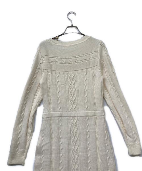 HER LIP TO（ハーリップトゥ）HER LIP TO (ハーリップトゥ) Cecily Cable Knit Dress/「セシリー・ケーブル・ニット・ドレス ホワイト サイズ:SIZESの古着・服飾アイテム