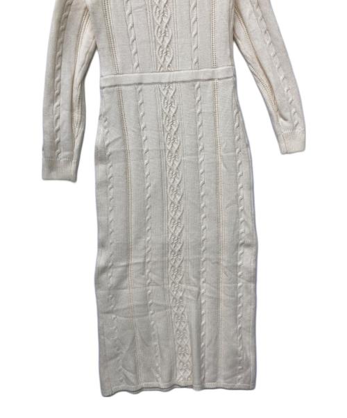 HER LIP TO（ハーリップトゥ）HER LIP TO (ハーリップトゥ) Cecily Cable Knit Dress/「セシリー・ケーブル・ニット・ドレス ホワイト サイズ:SIZESの古着・服飾アイテム