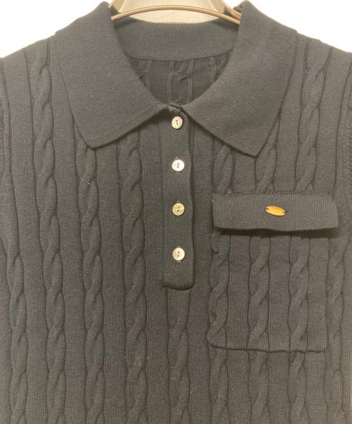 anuans（アニュアンス）anuans (アニュアンス) 26SS ケーブルポロドッキングニットワンピース ネイビー サイズ:SIZE 1 未使用品の古着・服飾アイテム