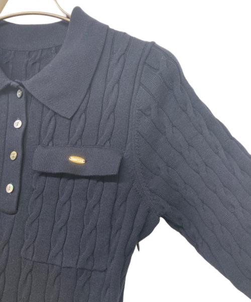 anuans（アニュアンス）anuans (アニュアンス) 26SS ケーブルポロドッキングニットワンピース ネイビー サイズ:SIZE 1 未使用品の古着・服飾アイテム