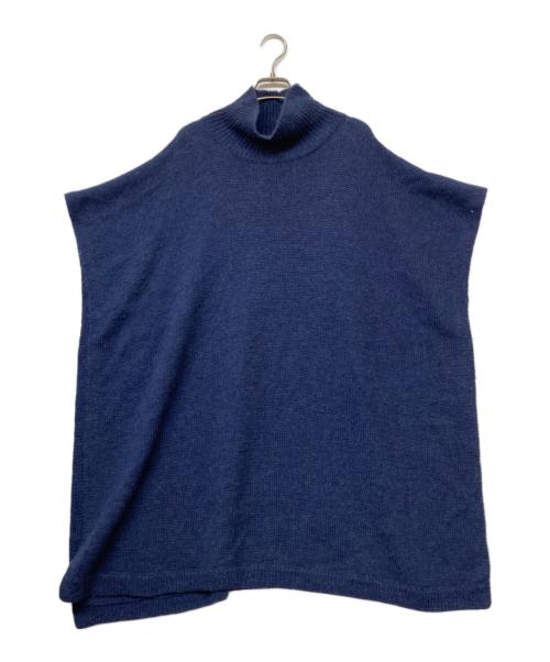 b.green（ビーグリーン）b.green (ビーグリーン) ニットポンチョ ブルー サイズ:SIZETUの古着・服飾アイテム