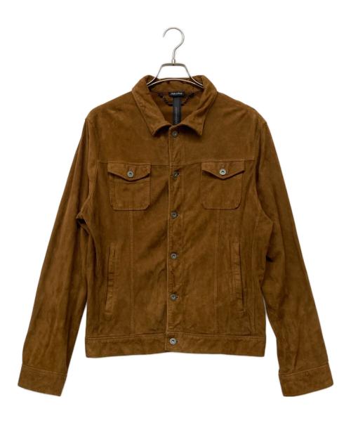 messagerie（メッサジェリエ）MESSAGERIE (メッサジェリエ) スウェードジャケット ブラウン サイズ:50の古着・服飾アイテム