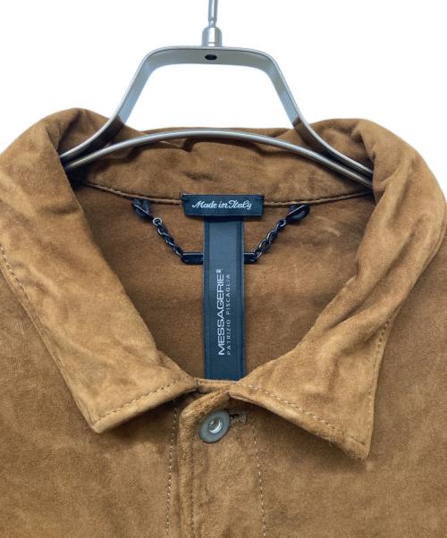 messagerie（メッサジェリエ）MESSAGERIE (メッサジェリエ) スウェードジャケット ブラウン サイズ:50の古着・服飾アイテム