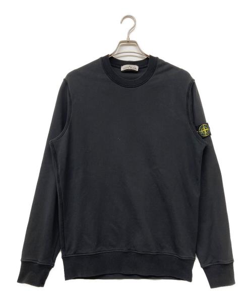 STONE ISLAND（ストーンアイランド）STONE ISLAND (ストーンアイランド) クルーネックスウェット ブラック サイズ:Lの古着・服飾アイテム
