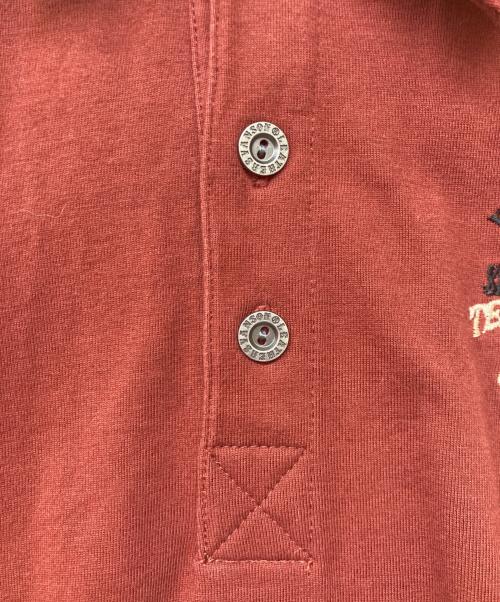 VANSON（バンソン）VANSON (バンソン) スカル刺繍入りポロシャツ レッド サイズ:Lの古着・服飾アイテム