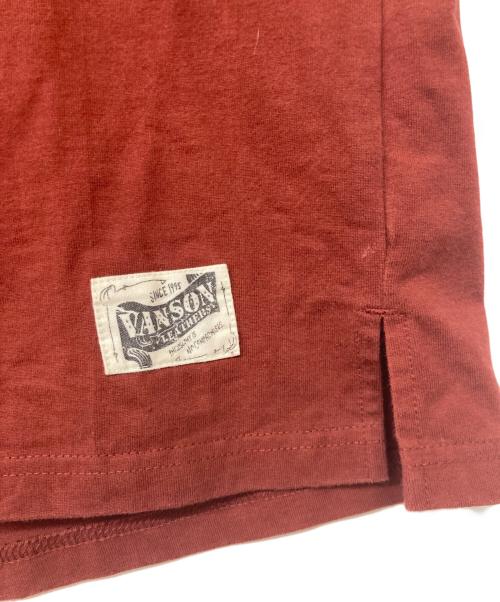 VANSON（バンソン）VANSON (バンソン) スカル刺繍入りポロシャツ レッド サイズ:Lの古着・服飾アイテム