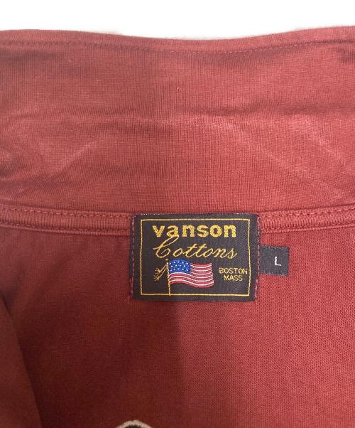 VANSON（バンソン）VANSON (バンソン) スカル刺繍入りポロシャツ レッド サイズ:Lの古着・服飾アイテム