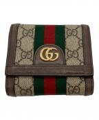 GUCCIグッチ）の古着「シェリーラインGGスプリームコンパクトウォレット」｜ブラウン