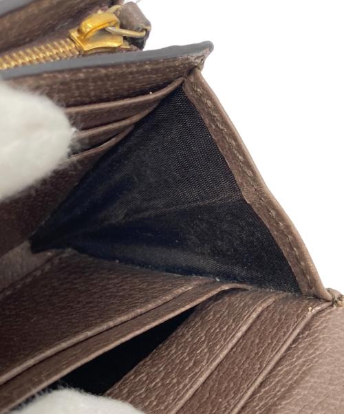 GUCCI（グッチ）GUCCI (グッチ) シェリーラインGGスプリームコンパクトウォレット ブラウンの古着・服飾アイテム