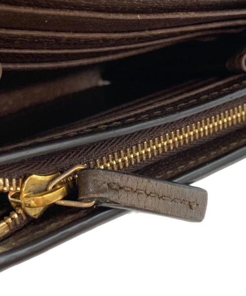 GUCCI（グッチ）GUCCI (グッチ) シェリーラインGGスプリームコンパクトウォレット ブラウンの古着・服飾アイテム