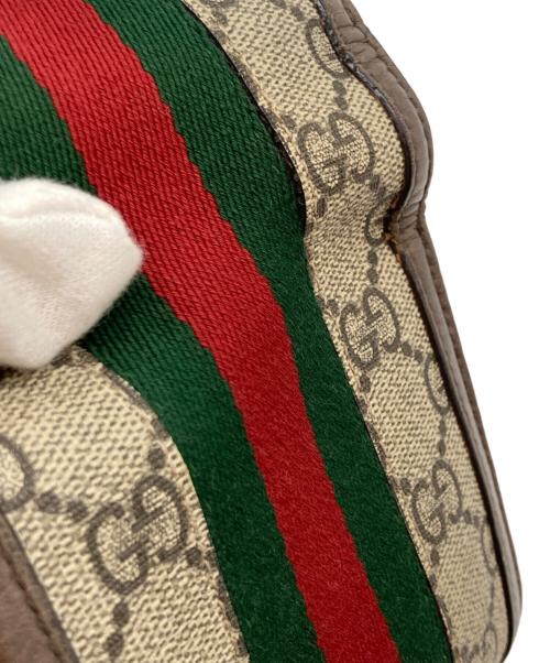 GUCCI（グッチ）GUCCI (グッチ) シェリーラインGGスプリームコンパクトウォレット ブラウンの古着・服飾アイテム