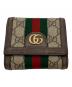 GUCCI（グッチ）の古着「シェリーラインGGスプリームコンパクトウォレット」｜ブラウン