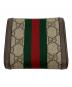 GUCCI (グッチ) シェリーラインGGスプリームコンパクトウォレット ブラウン：12000円